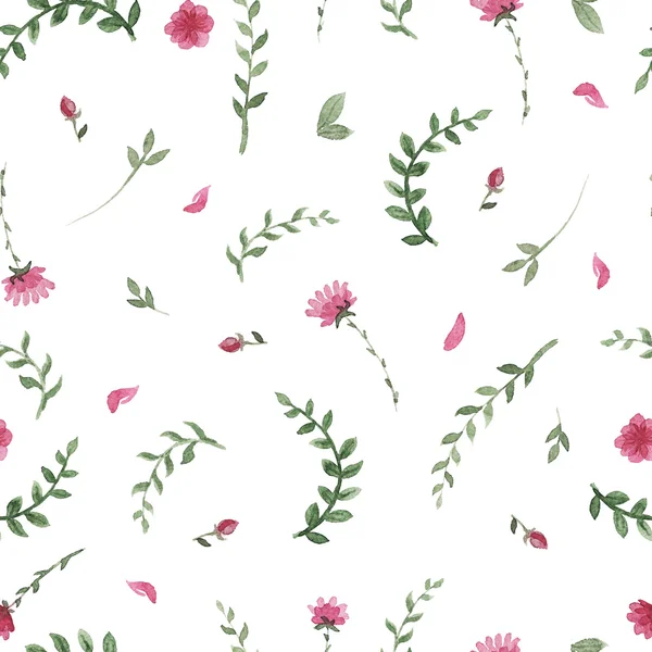 Flowers watercolor pattern — Stock Photo, Image