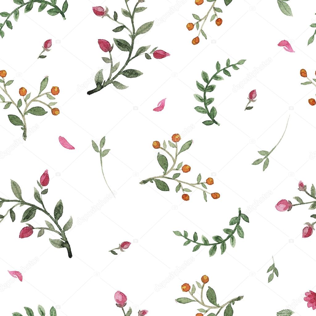 flowers watercolor pattern