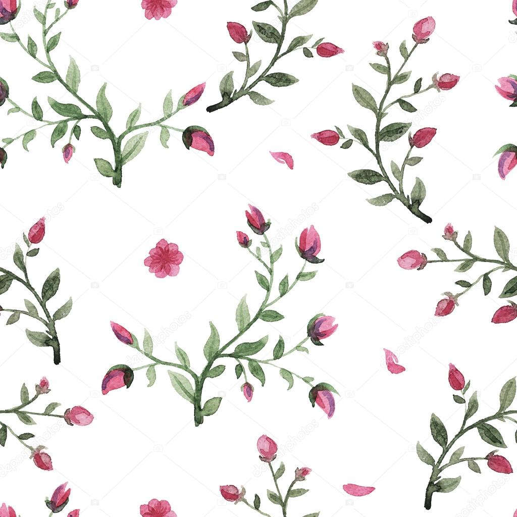 flowers watercolor pattern