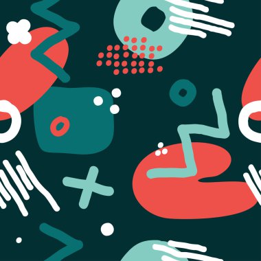 Modern el çizmek soyut seamless modeli 