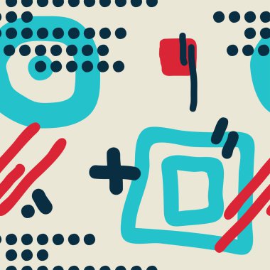 Modern el çizmek soyut seamless modeli 