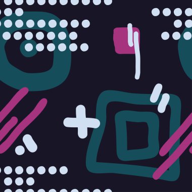 Modern el çizmek soyut seamless modeli 