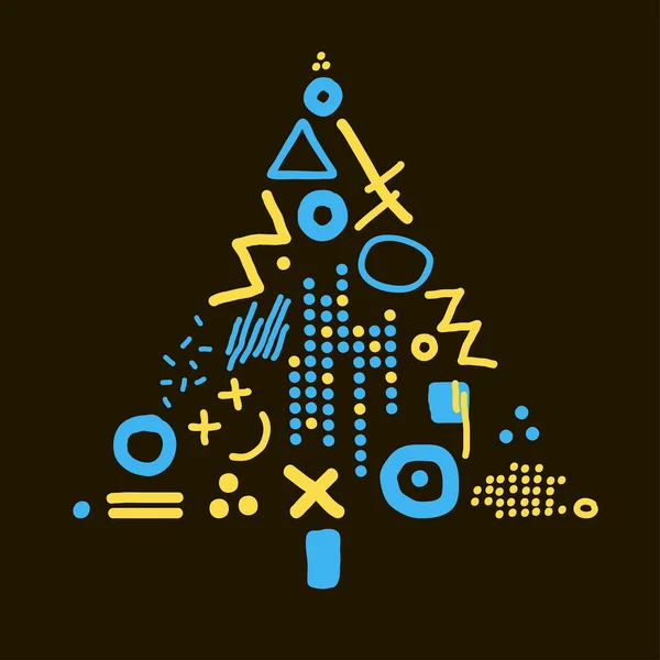 Abstract Christmas tree — Stock Vector