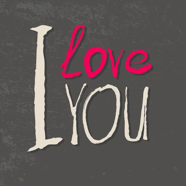 I love you lettering — Stock Vector