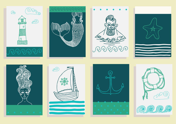 sailor, lighthouse, mermaid, ship