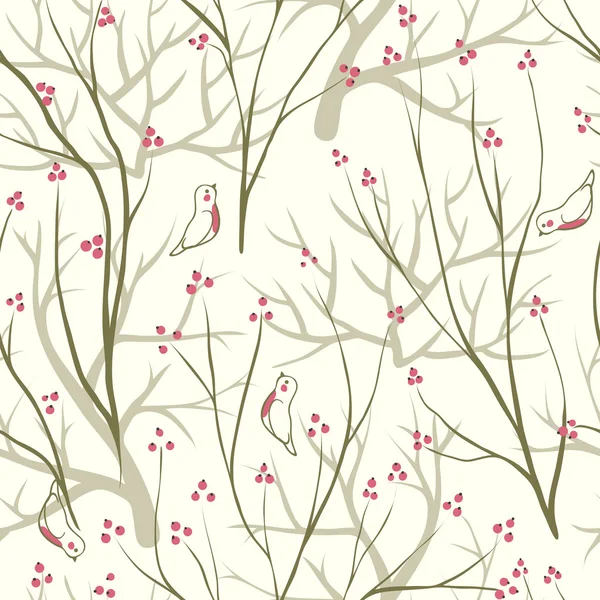 Branche de baies ornement sans couture . — Image vectorielle