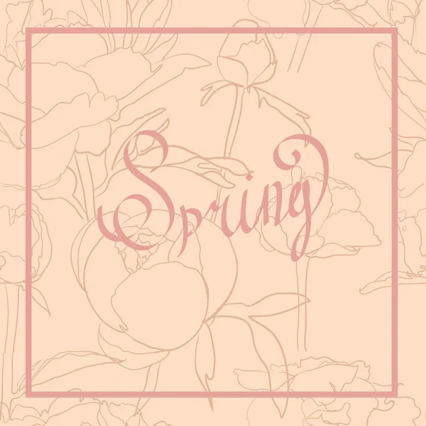 Spring flowers background — Stock Vector