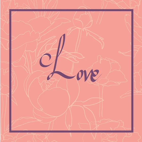 Valentine's Day Love Script — Stock Vector