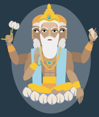 Lord Brahma illüstrasyon