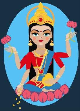 Mata Lakshmi illüstrasyon