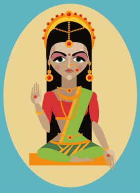 Mata devi Parvati illüstrasyon
