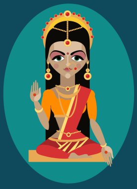 Mata devi Parvati illüstrasyon