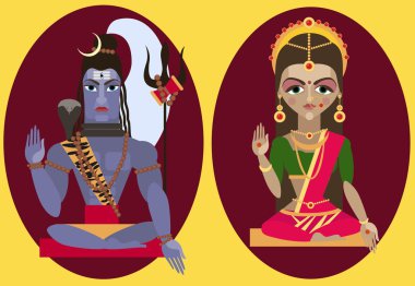 Lord Shiva illüstrasyon