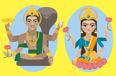 Lord Vishnu ve mata Lakshmi