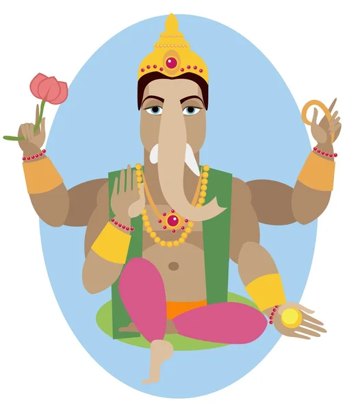 Statue von Lord Ganesha — Stockvektor