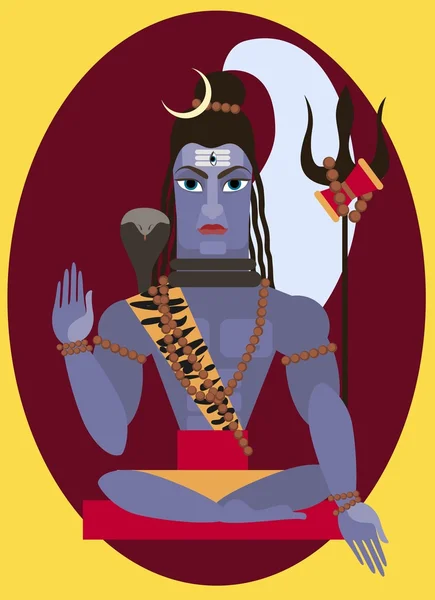 Señor Shiva ilustración — Archivo Imágenes Vectoriales