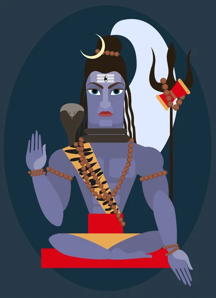 Lord Shiva illustration — Stock Vector