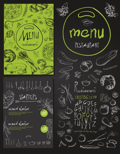 Restaurante Food Menu set —  Vetores de Stock