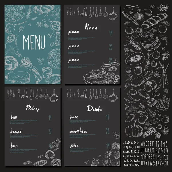 Restaurante Food Menu set —  Vetores de Stock