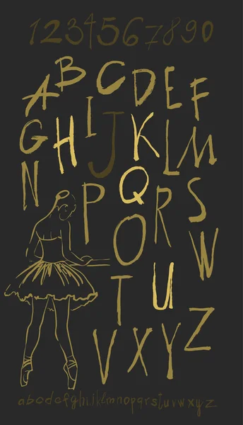 Alphabet written with paint brush — 图库矢量图片