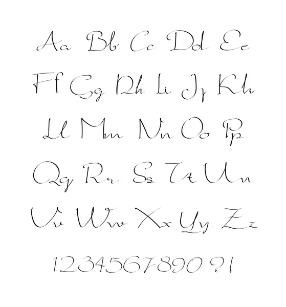 Handgezeichnete Buchstaben Alphabet — Stockvektor