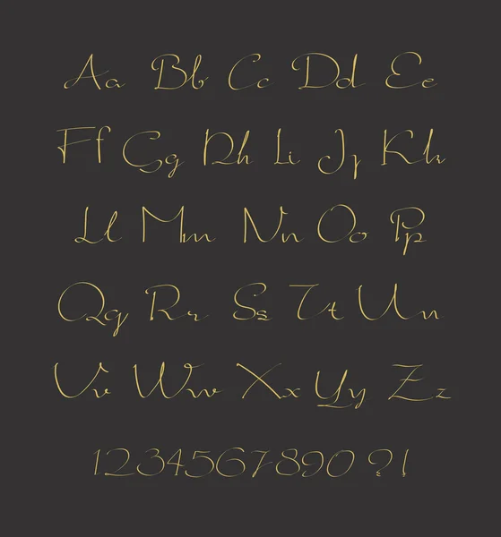 Handgezeichnete Buchstaben Alphabet — Stockvektor