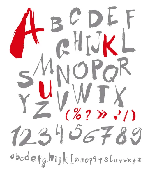 Letras dibujadas a mano alfabeto — Archivo Imágenes Vectoriales