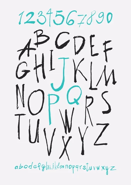 Handen ritade bokstäver alfabet — Stock vektor