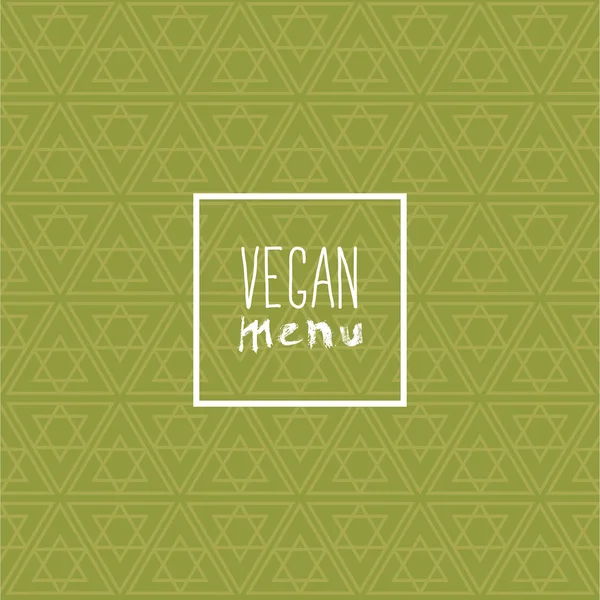 Lettering menu vegano — Vettoriale Stock