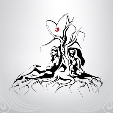 Adem ve Havva siluet