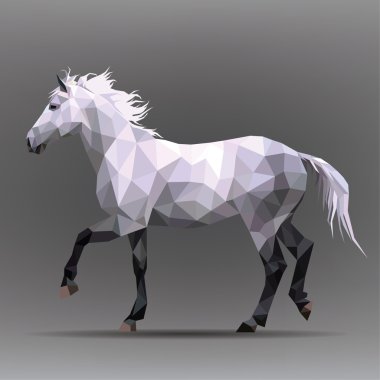 White horse illüstrasyon