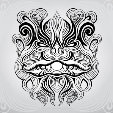 Silhouette of dragon's head vector Silhouette of dragon's head vector