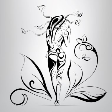 kuş ile oynayan kız.