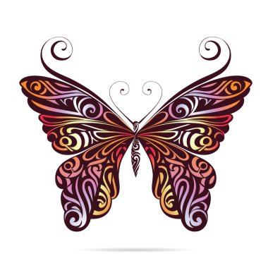 Süsleme illüstrasyon kelebek