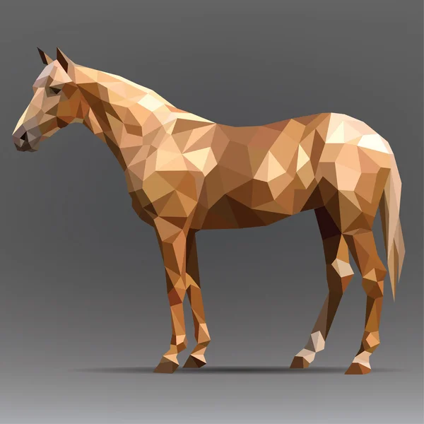 Cavalo em estilo origami — Vetor de Stock