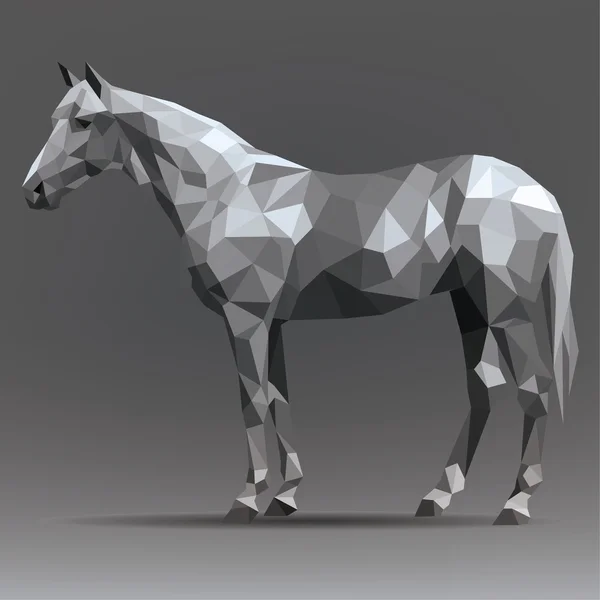 Cavalo em estilo origami — Vetor de Stock