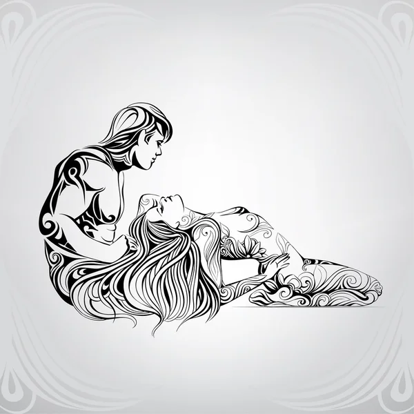 Sevgi dolu iki süs içinde