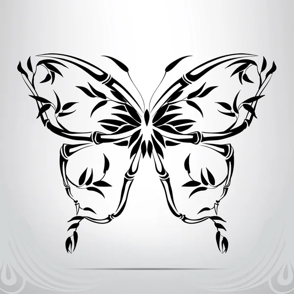 Papillon de bambou — Image vectorielle