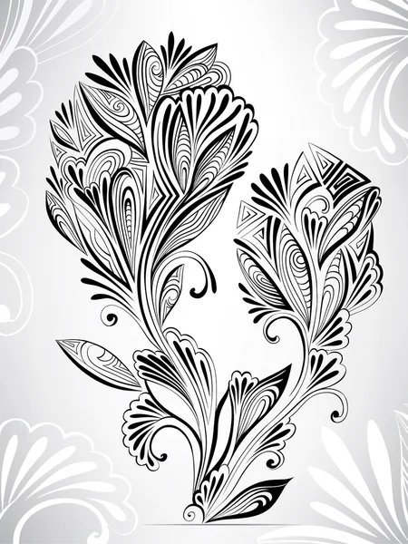 Floral sieraad illustratie — Stockvector