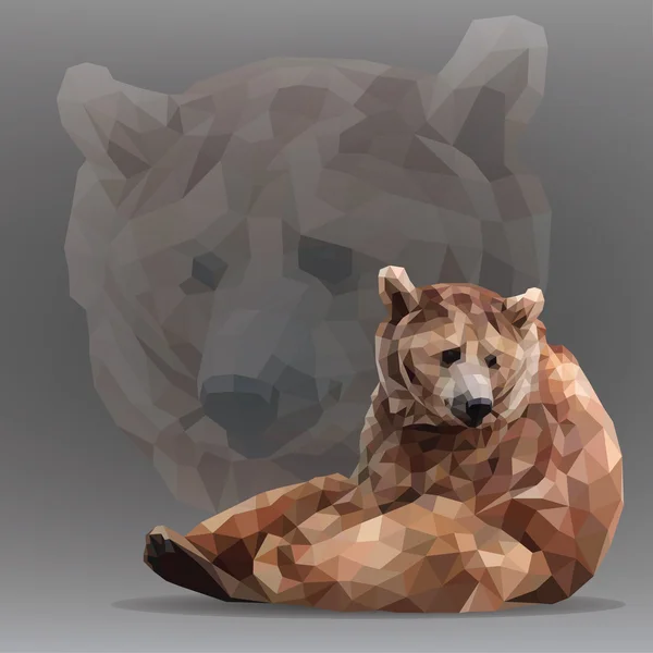 Medvěd v geometrické stylu. — Stockový vektor
