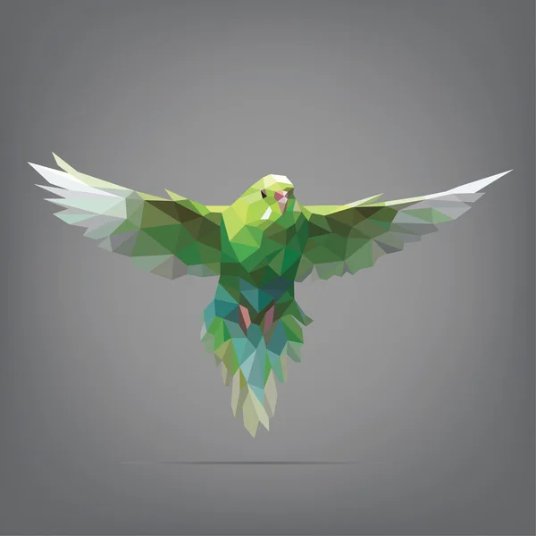 Papoušek v stylu origami — Stockový vektor