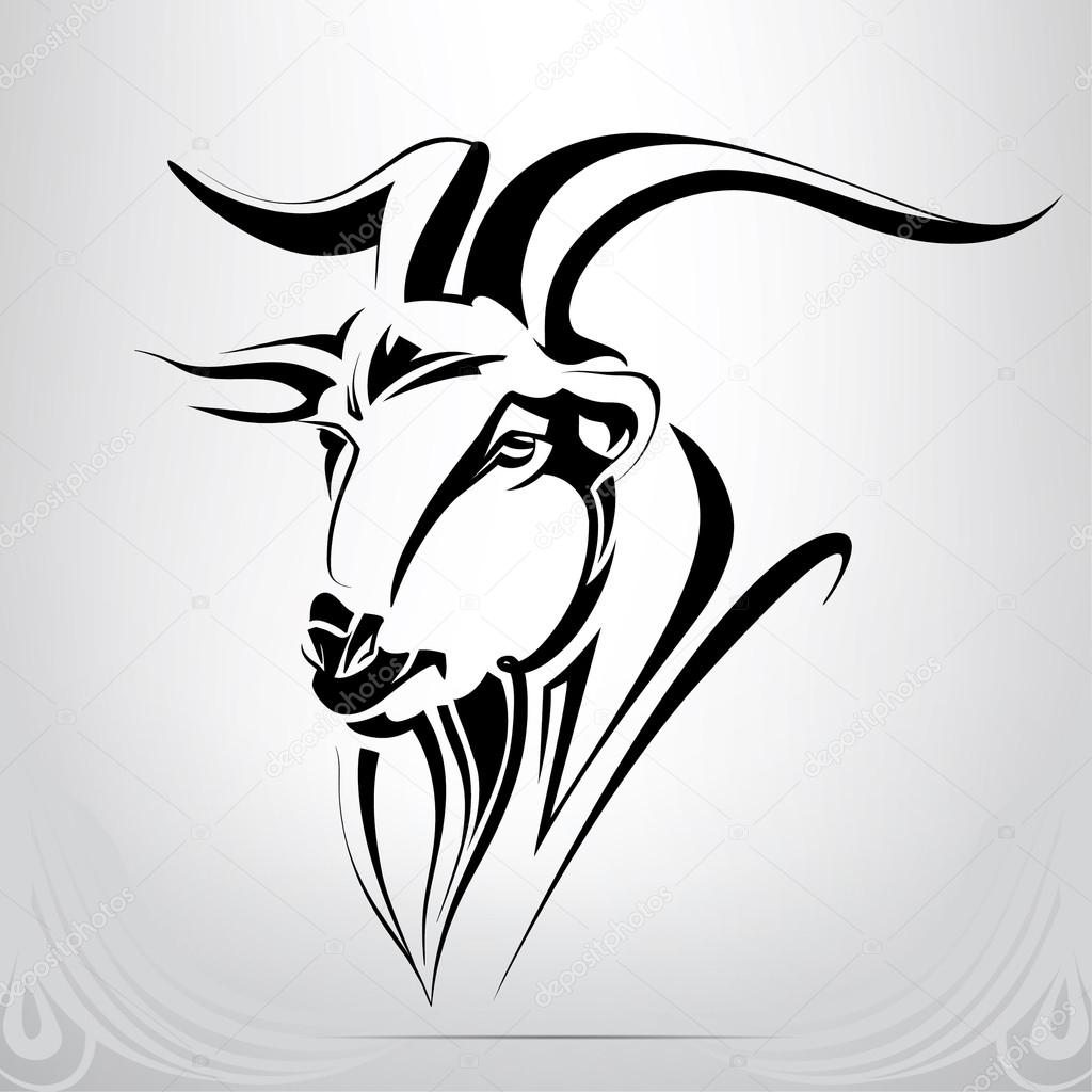 Symbol of  goat  illustration