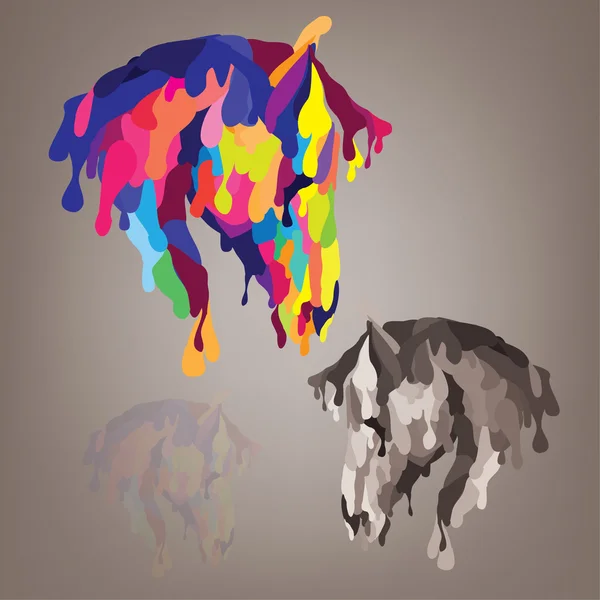 Silhouette de tête de cheval — Image vectorielle