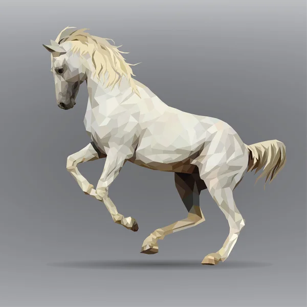 Cavalo branco isolado — Vetor de Stock