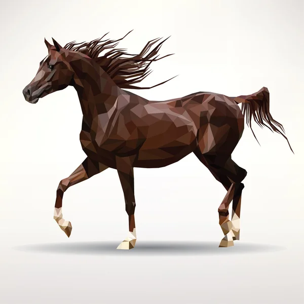 Коричневий кінь ізольовані — стоковий вектор