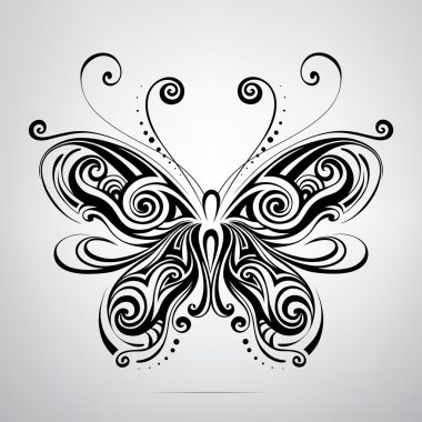 siyah kelebek silüeti