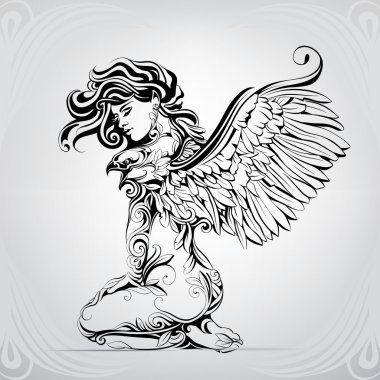 Kartal kanatlı kız