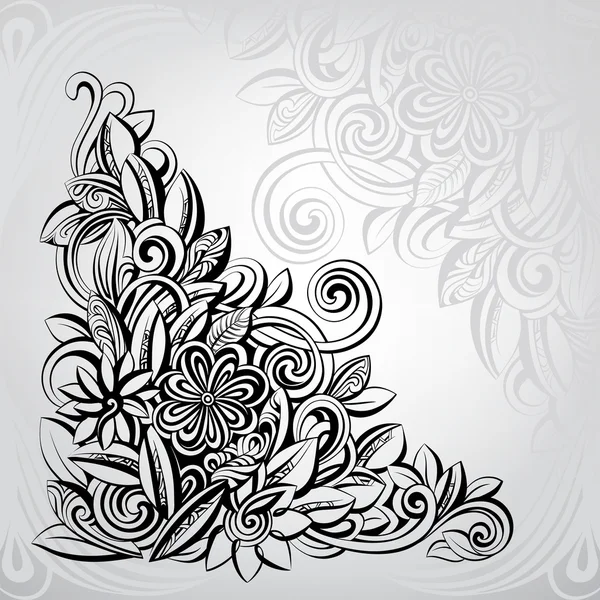 Ornamento floral abstrato —  Vetores de Stock