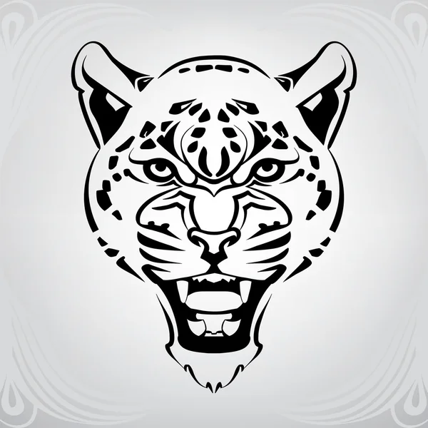 Cabeza estilizada de leopardo — Archivo Imágenes Vectoriales