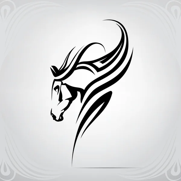 Силуэт головы лошади — стоковый вектор